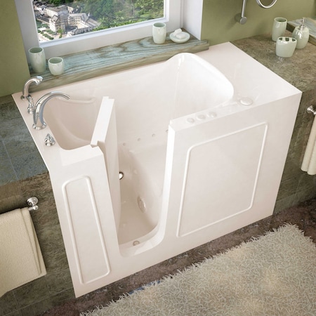 Meditub MediTub Walk-In 26 x 53 Left Drain Biscuit Air Walk-In Bathtub 2653LBA